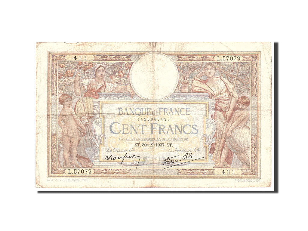 Billet, France, 100 Francs, 1937, 1937-12-30, TTB, Fayette:25.7, KM:86b
