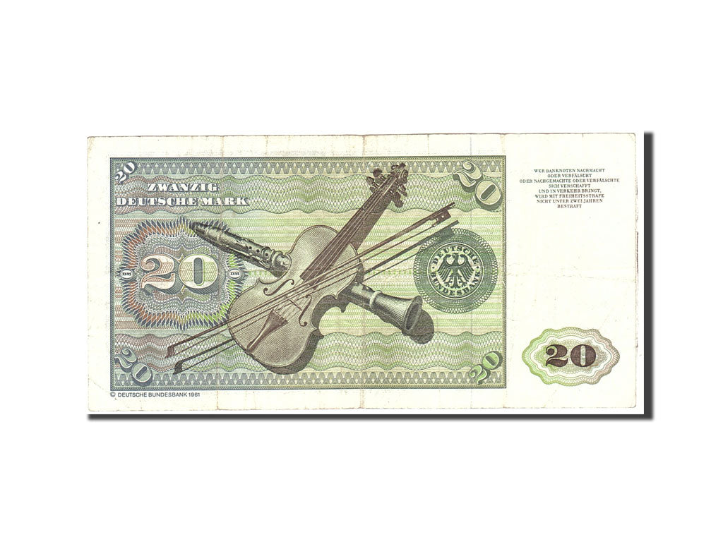 Banknote, GERMANY - FEDERAL REPUBLIC, 20 Deutsche Mark, 1980, 1980-01-02