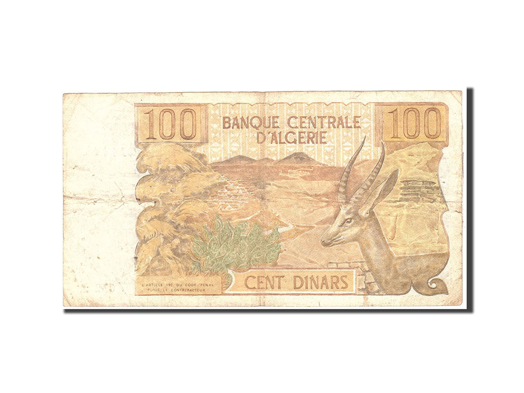 Biljet, Algerije, 100 Dinars, 1970, 1970-11-01, KM:128a, TB
