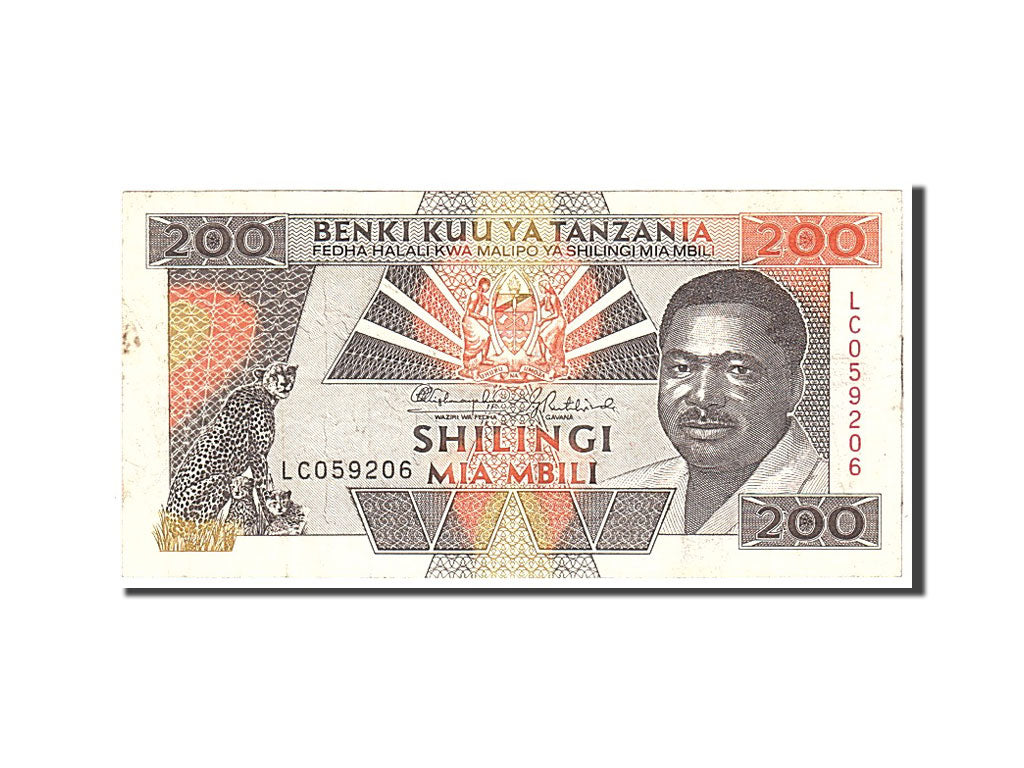 Tanzania, 200 Shilingi, 1993, Undated, KM:25a, EF(40-45)