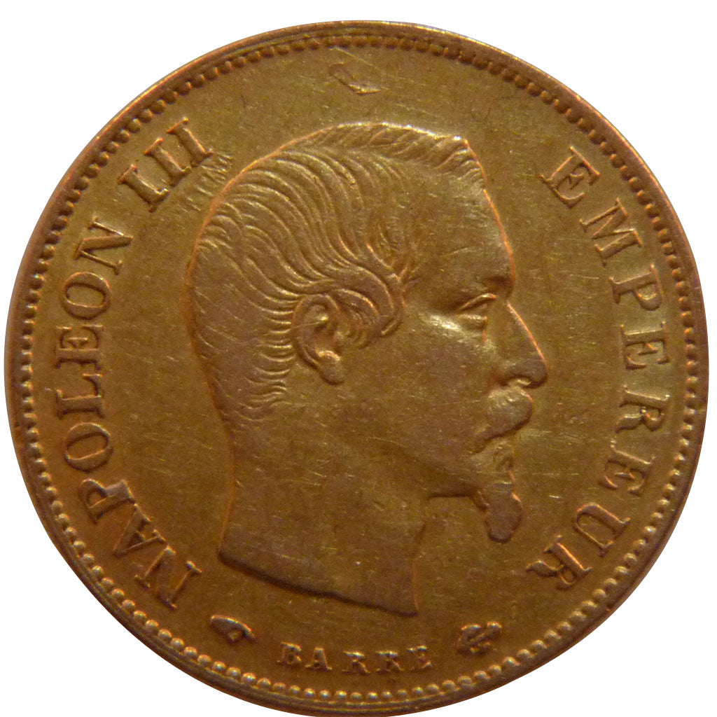 FRANCE, Napoléon III, 10 Francs, 1858, Paris, AU(50-53), Gold, Gadoury #1014, 3.