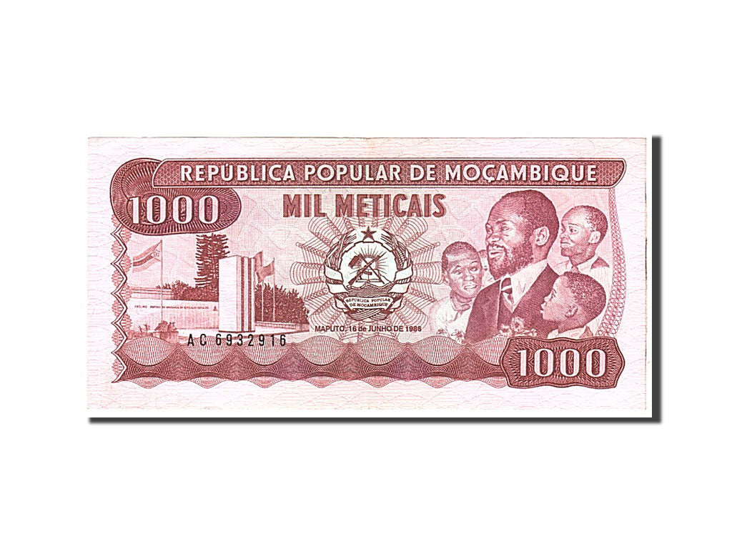 Mozambique, 1000 Meticais, 1986, 1986-06-16, KM:132b, AU(50-53)