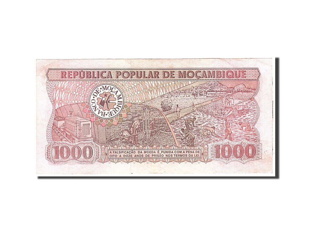 Mozambique, 1000 Meticais, 1986, 1986-06-16, KM:132b, AU(50-53)