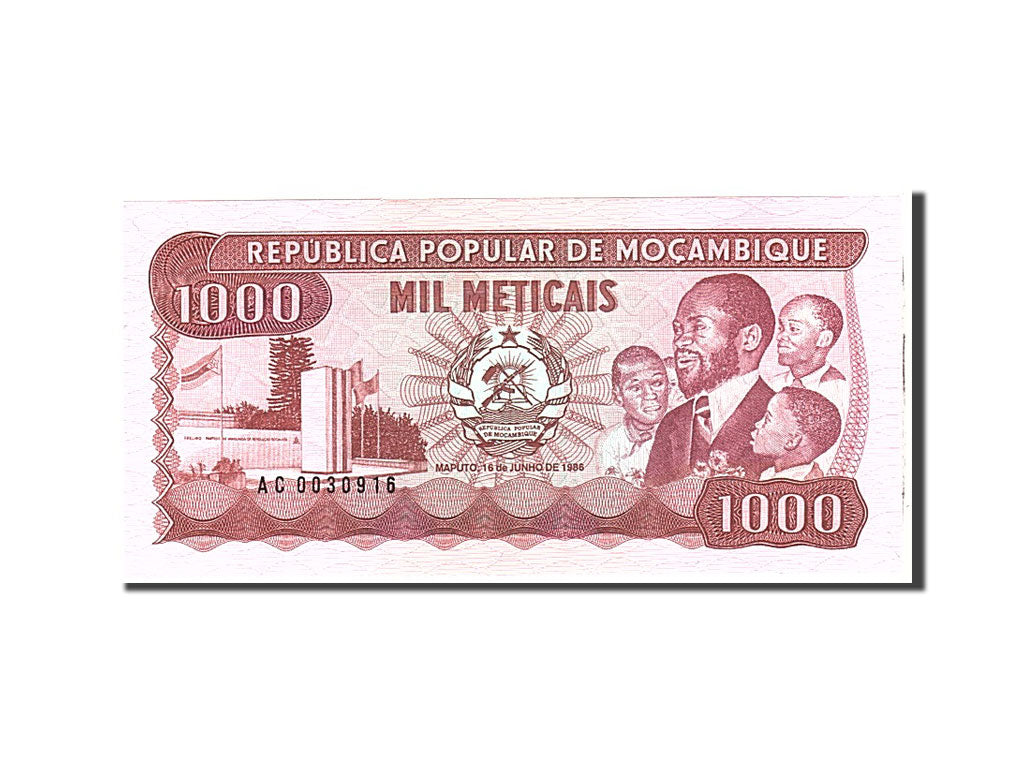 Mozambique, 1000 Meticais, 1986, 1986-06-16, KM:132b, UNC(65-70)