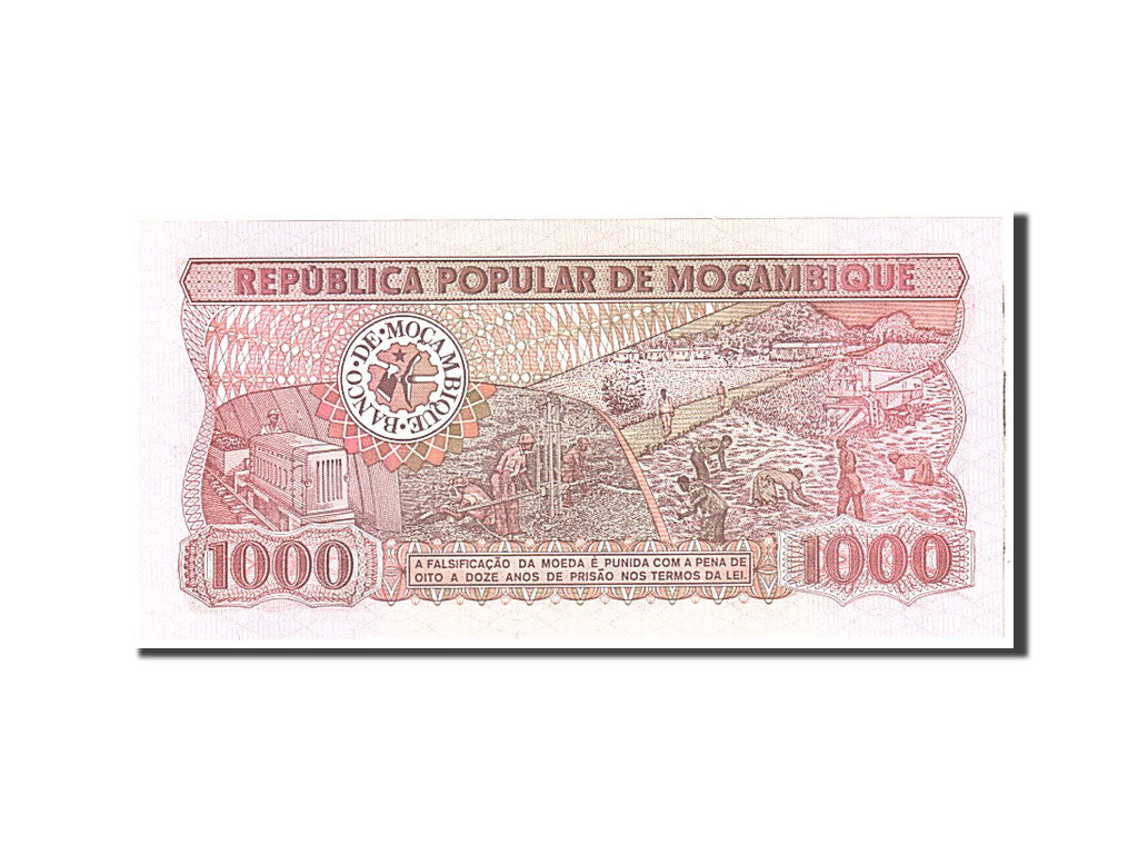 Mozambique, 1000 Meticais, 1986, 1986-06-16, KM:132b, UNC(65-70)