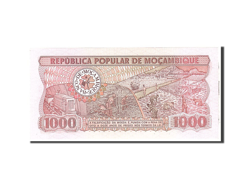Banknote, Mozambique, 1000 Meticais, 1986, 1986-06-16, KM:132b, UNC(65-70)