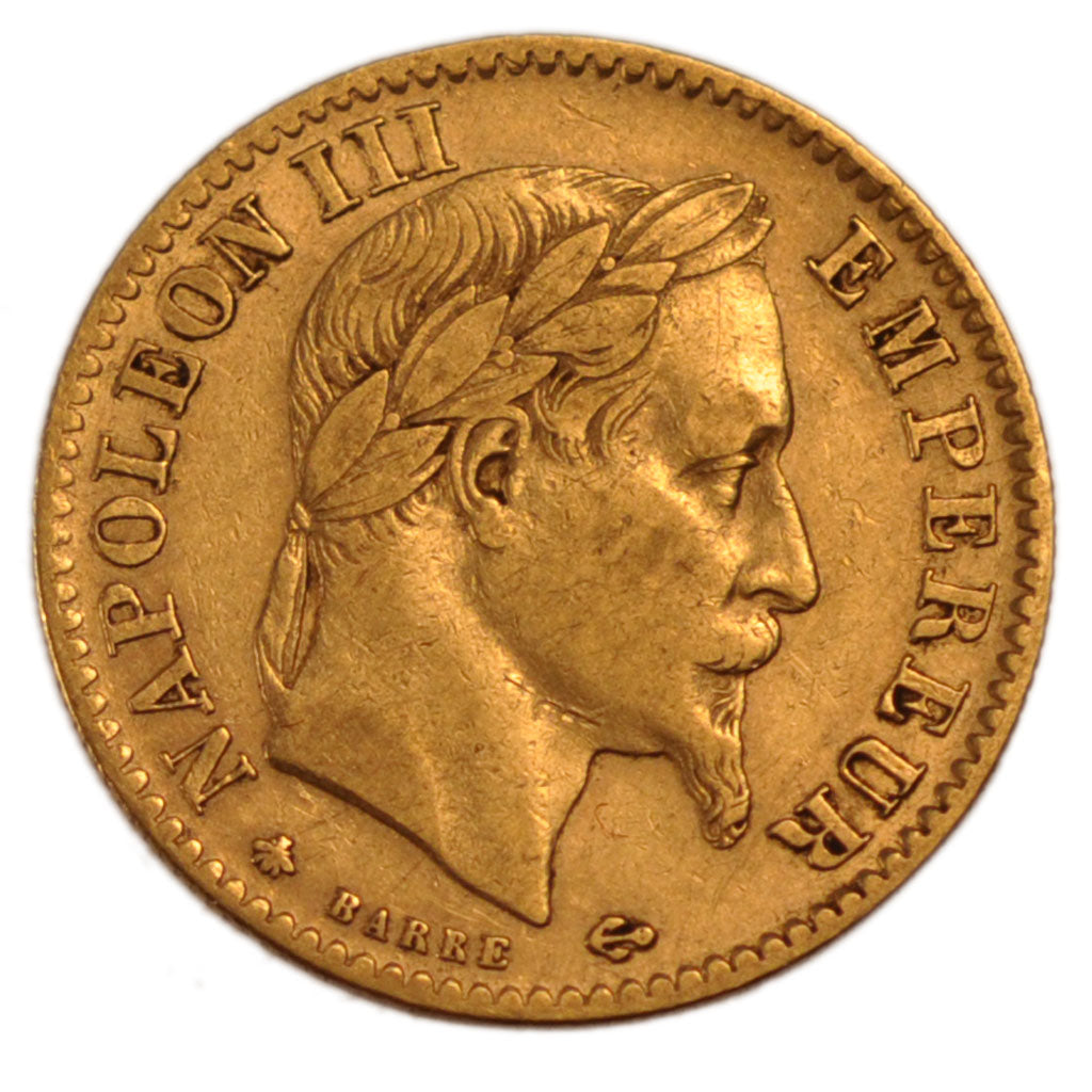 Francia, Napoleon III, Napoléon III, 10 Francs, 1863, Paris, BB+, Oro, Gadou...