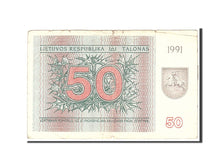 Billete, 50 (Talonas), 1991, Lituania, KM:37b, Undated, BC