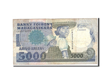 Madagascar, 5000 Francs = 1000 Ariary, 1983, KM:69a, Undated, VF(20-25)