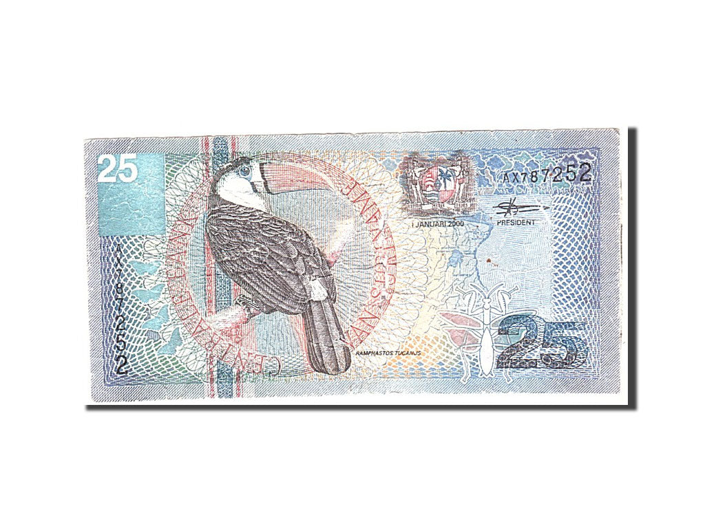 Banknote, Surinam, 25 Gulden, 2000, 2000-01-01, KM:148, VF(20-25)