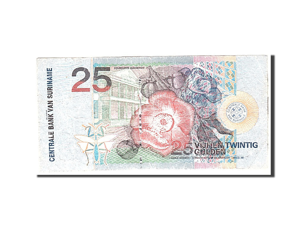 Banknote, Surinam, 25 Gulden, 2000, 2000-01-01, KM:148, VF(20-25)