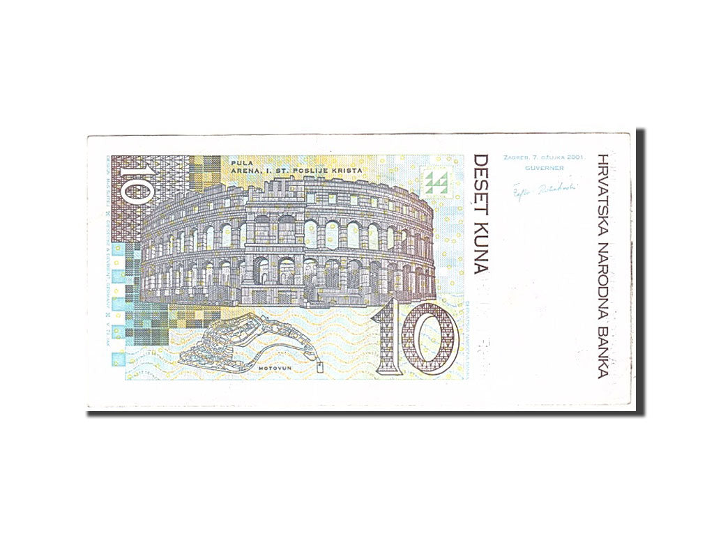 Banknote, Croatia, 10 Kuna, 2001, 2001-03-07, KM:38, EF(40-45)
