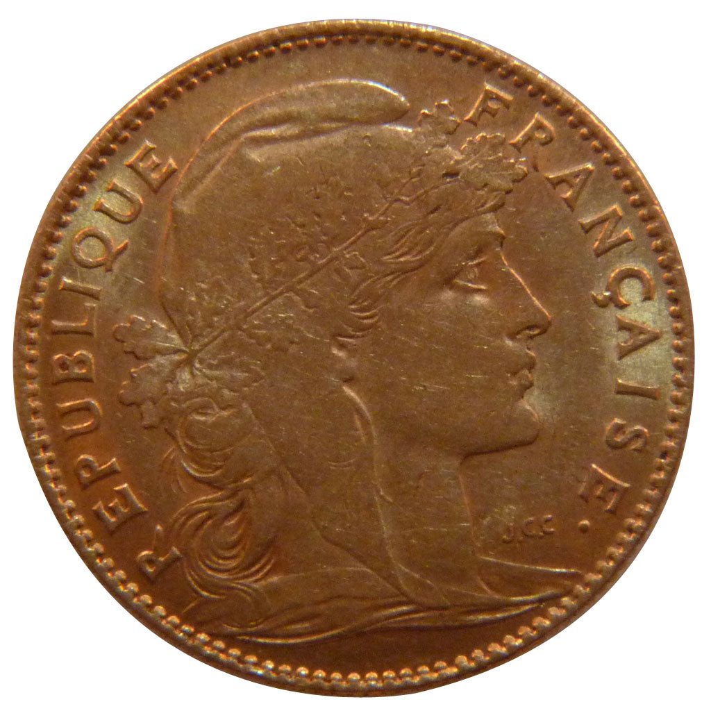 FRANCE, Marianne, 10 Francs, 1911, Paris, KM #846, AU(50-53), Gold, Gadoury...