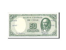 Banknote, Chile, 5 Centesimos on 50 Pesos, 1960, Undated, KM:126a, UNC(65-70)