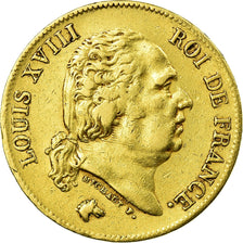 Munten, Frankrijk, Louis XVIII, Louis XVIII, 40 Francs, 1816, Bayonne, ZF, Goud