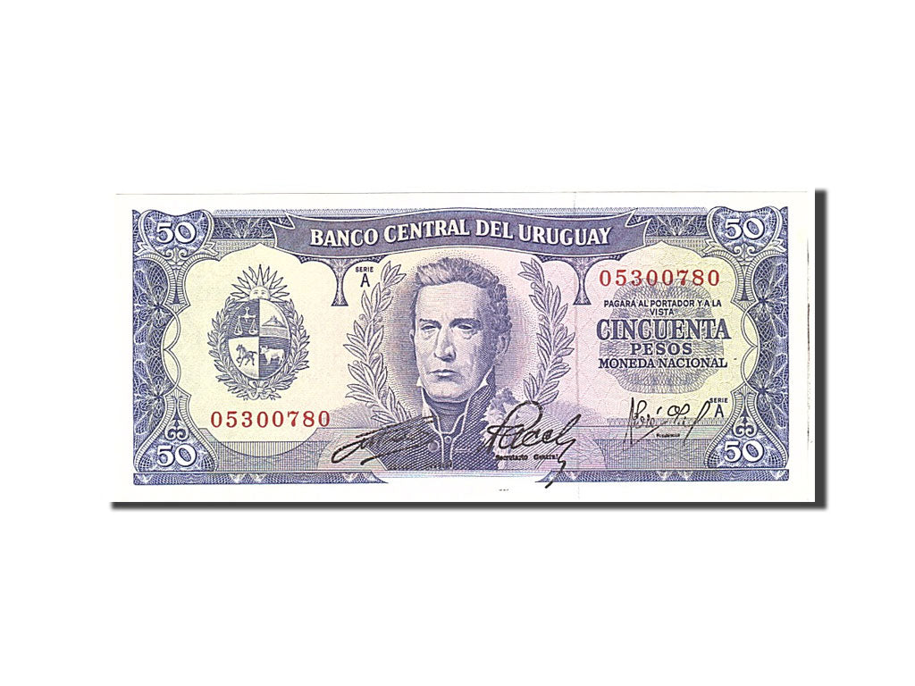 Banknote, Uruguay, 50 Pesos, 1967, Undated, KM:46a, UNC(65-70)