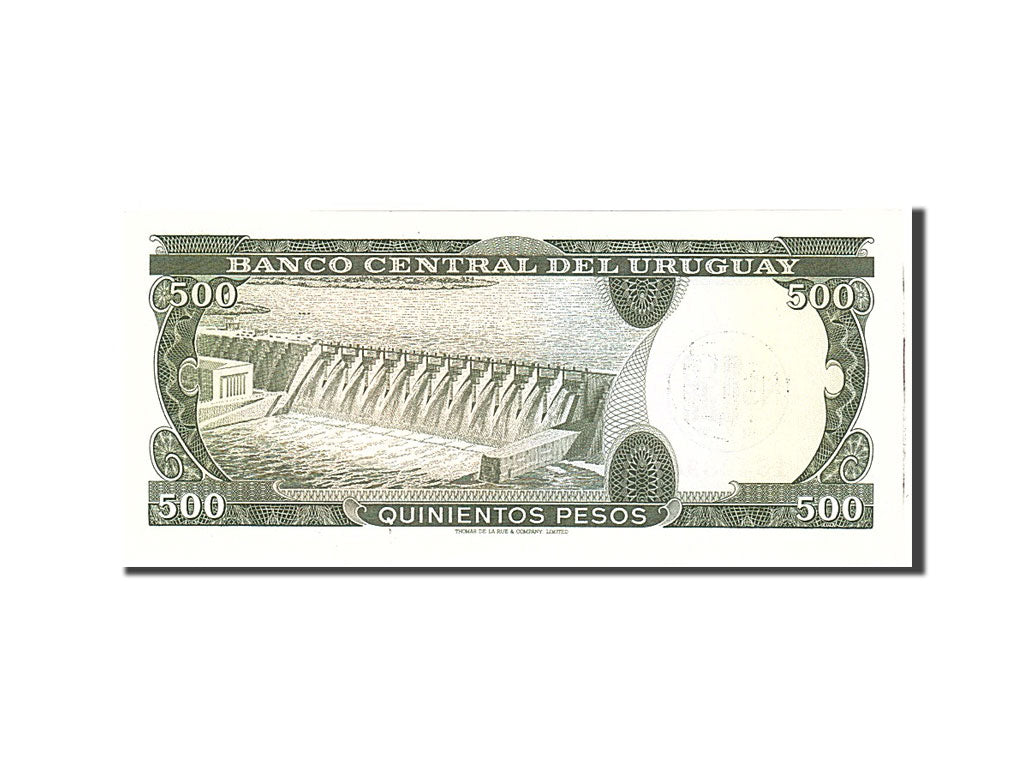 Banknote, Uruguay, 0.50 Nuevo Peso on 500 Pesos, 1975, Undated, KM:54