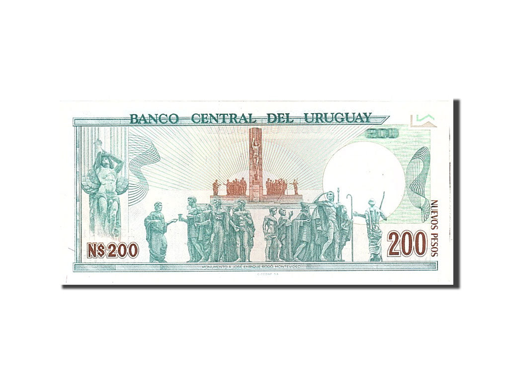 Banknote, Uruguay, 200 Nuevos Pesos, 1986, Undated, KM:66a, UNC(65-70)
