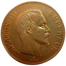 FRANCE, Napoléon III, 100 Francs, 1858, Paris, AU(55-58), Gold, Gadoury #1135, 3