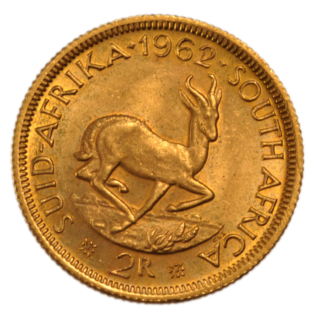 South Africa, 2 Rand, 1962, KM #64, MS(65-70), Gold, 8.00