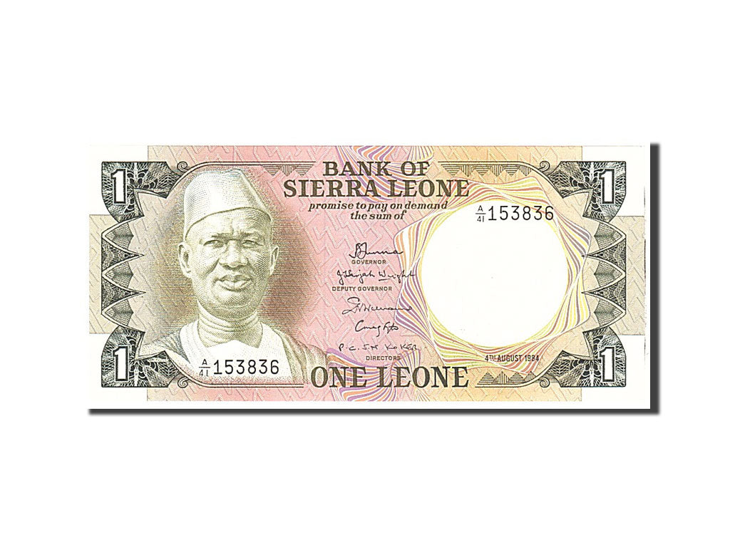 Banknote, Sierra Leone, 1 Leone, 1984, 1984-08-04, KM:5e, UNC(65-70)