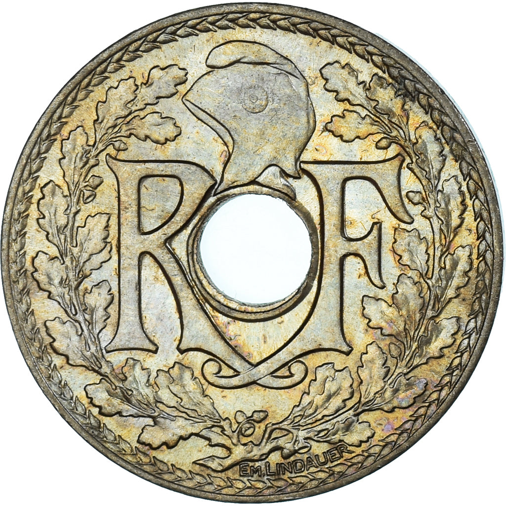 Moneta, Francja, Lindauer, 25 Centimes, 1918, AU(55-58), Miedź-Nikiel, KM:867a