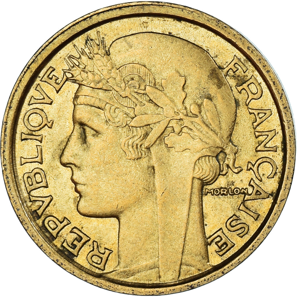 Moneta, Francja, Morlon, Franc, 1931, AU(55-58), Aluminium-Brąz, KM:885