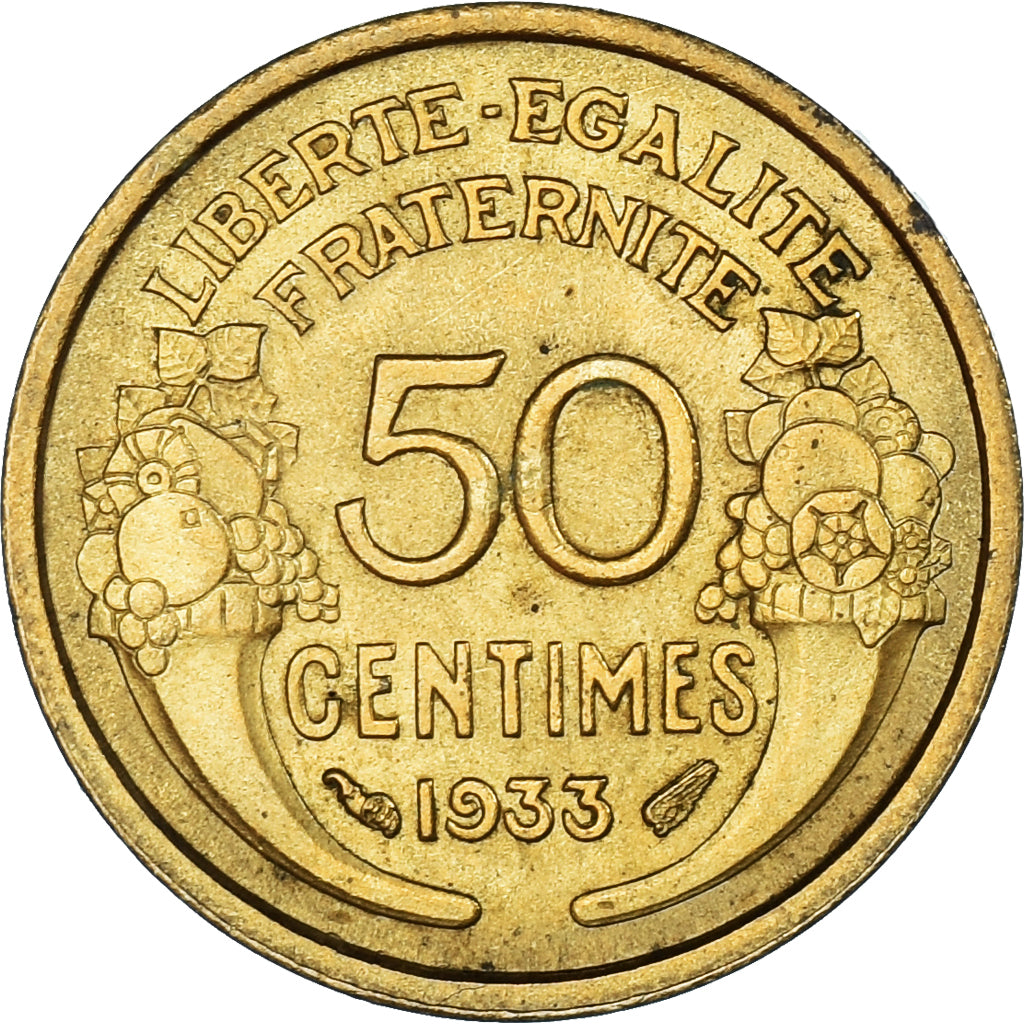 Moneta, Francia, Morlon, 50 Centimes, 1933, Paris, SPL-, Alluminio-bronzo