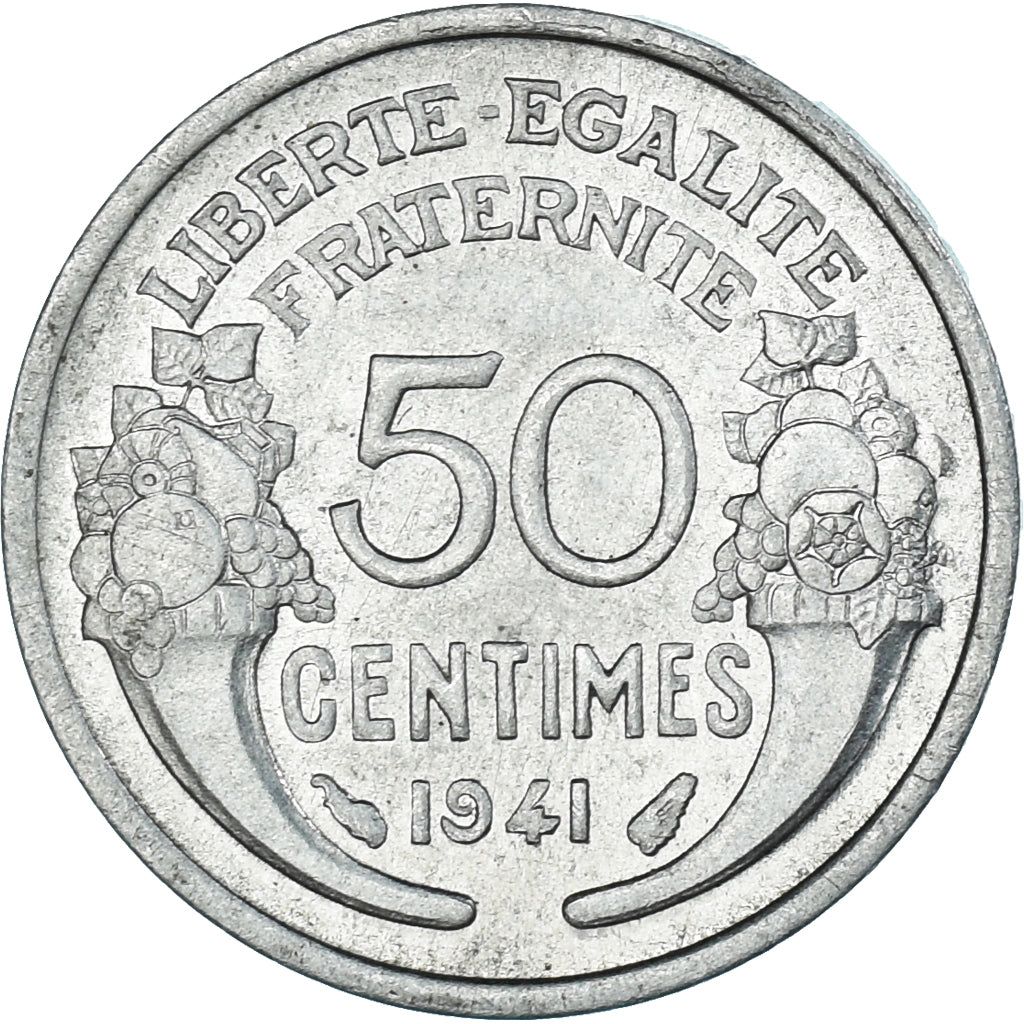 Moneta, Francia, Morlon, 50 Centimes, 1941, Paris, SPL-, Alluminio, KM:894.1a