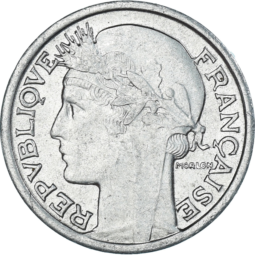 Moeda, França, Morlon, 50 Centimes, 1941, Paris, AU(55-58), Alumínio
