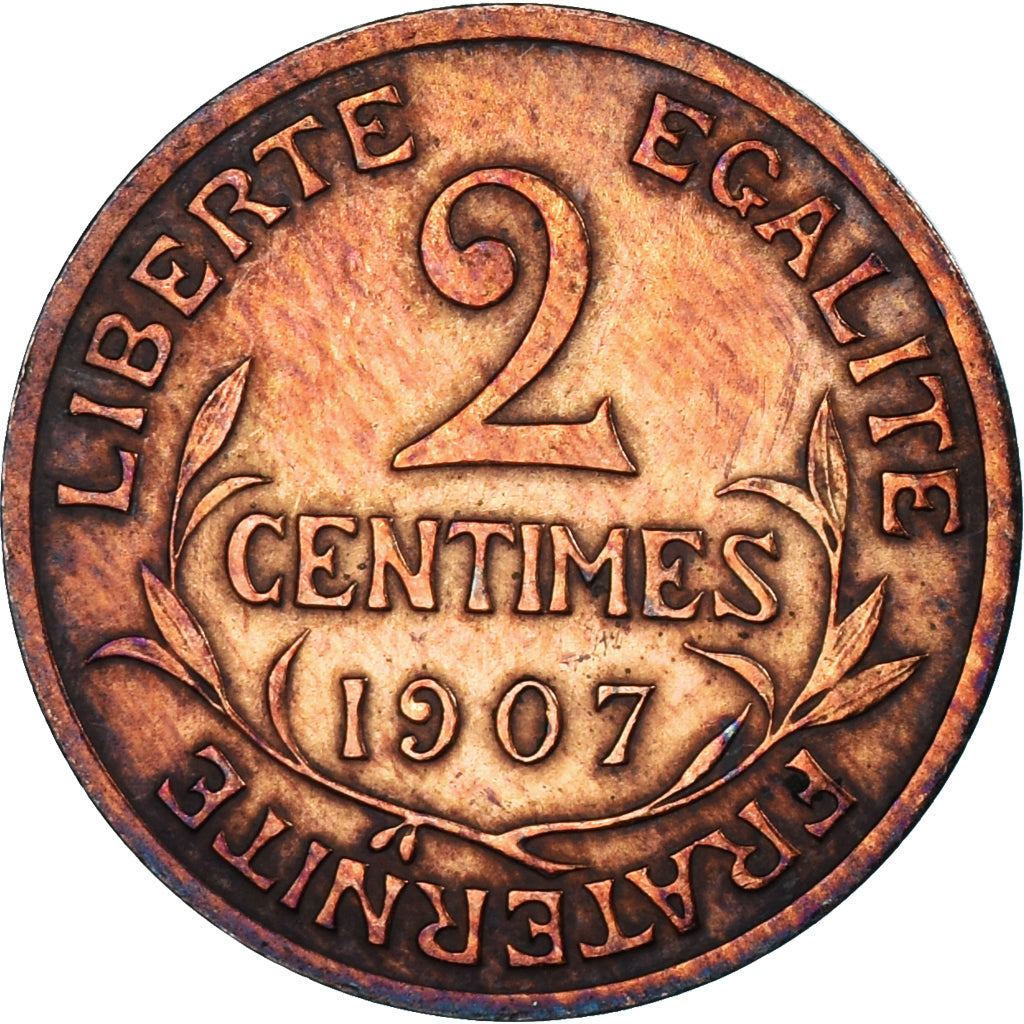 Coin, France, Dupuis, 2 Centimes, 1907, Paris, AU(55-58), Bronze, KM:841