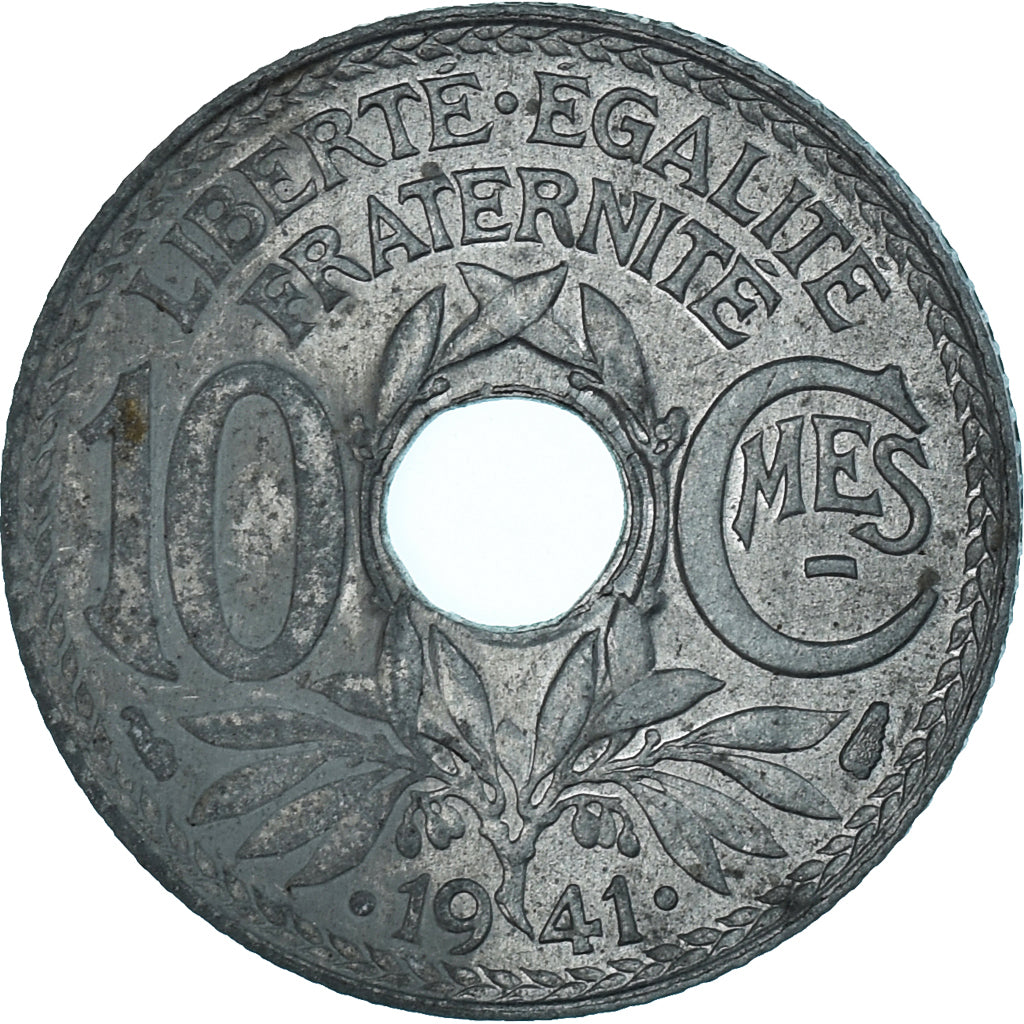 Moneta, Francja, 10 Centimes, 1941, EF(40-45), Cynk, Gadoury:288c