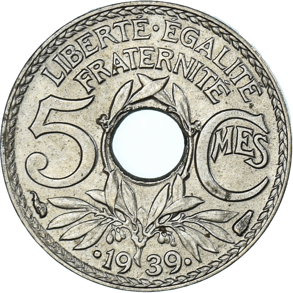 Coin, France, Lindauer, 5 Centimes, 1939, MS(60-62), Nickel-Bronze, KM:875a