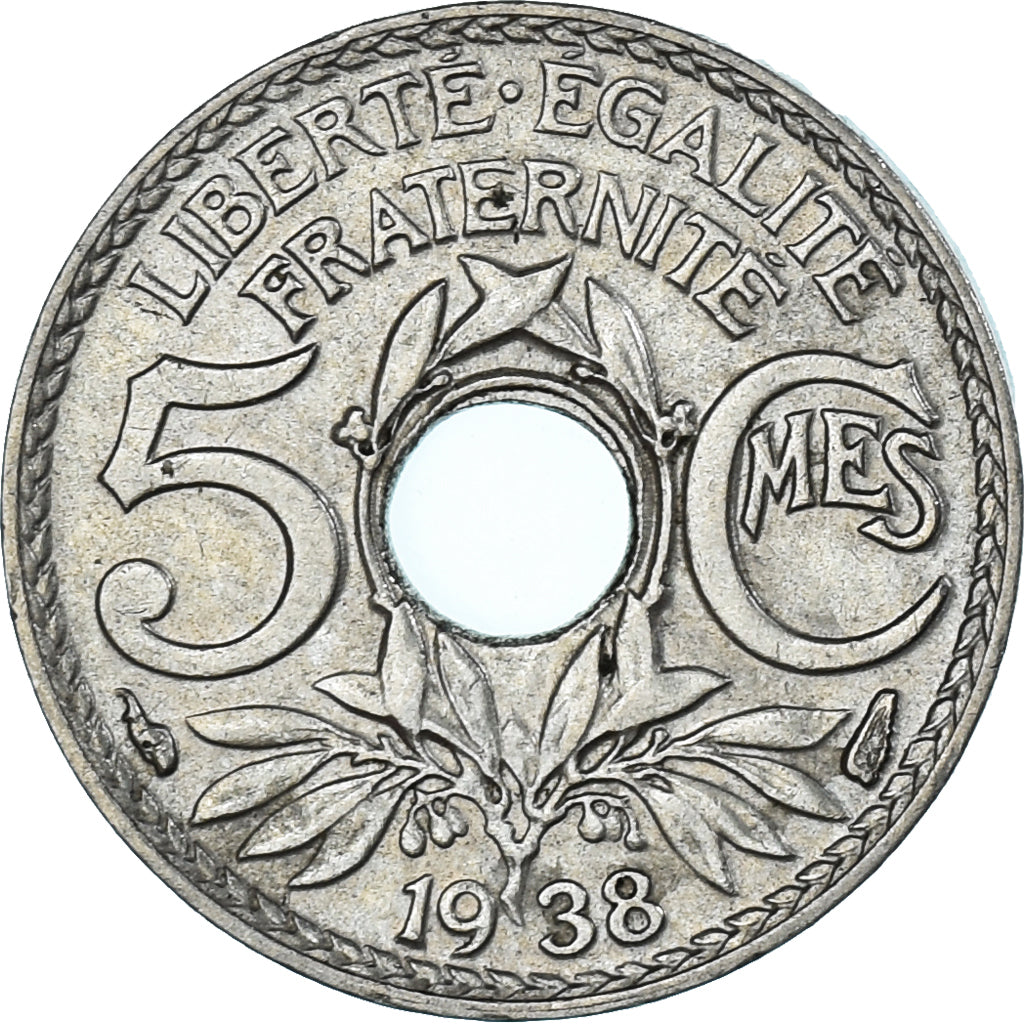 Coin, France, Lindauer, 5 Centimes, 1938, AU(55-58), Nickel-Bronze, KM:875a
