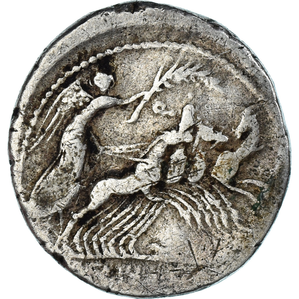 Moneta, Fabia, Denarius, 82-81 BC, Rome, Countermark, MB, Argento