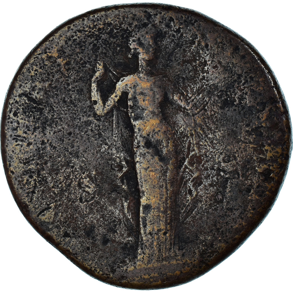 Coin, Faustina I, Sestertius, 138-141, Rome, VG(8-10), Bronze, RIC:1081