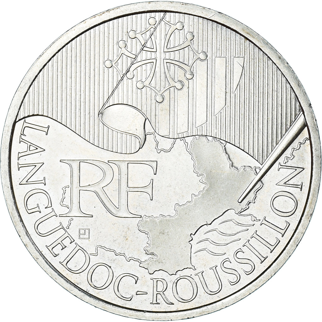 Francia, 10 Euro, 2010, Paris, Languedoc roussillon, EBC+, Plata, KM:1659