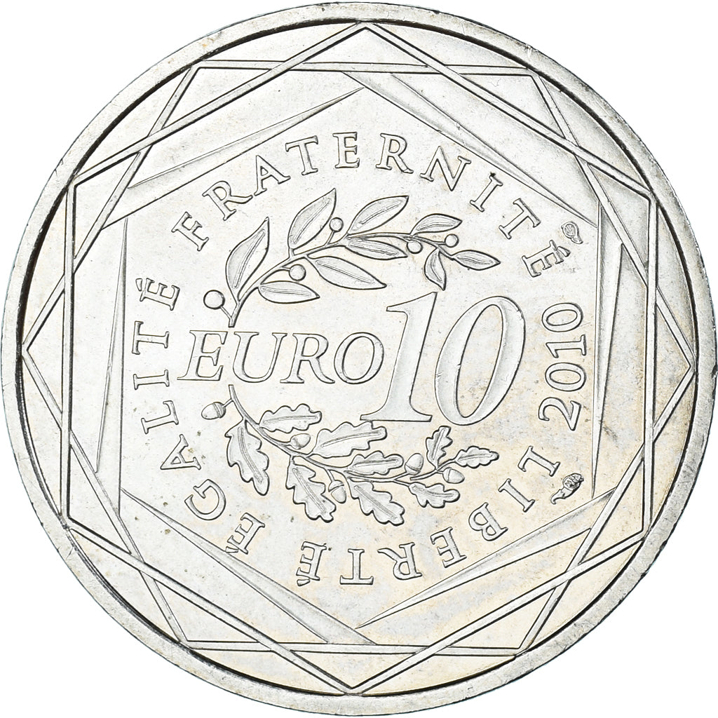 Francia, 10 Euro, 2010, Paris, Languedoc roussillon, EBC+, Plata, KM:1659