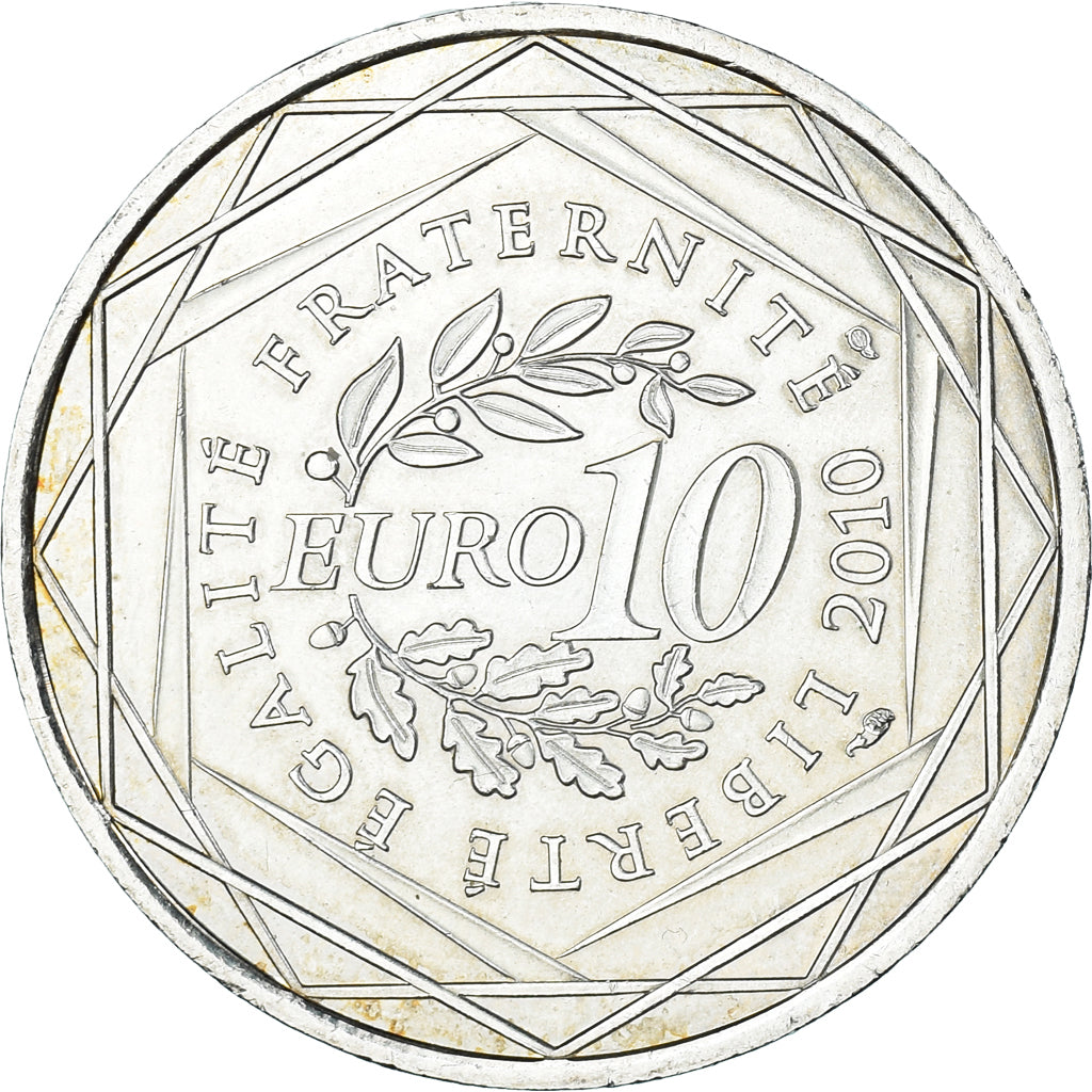 Francia, 10 Euro, 2010, Paris, Ile De France, EBC+, Plata, KM:1657