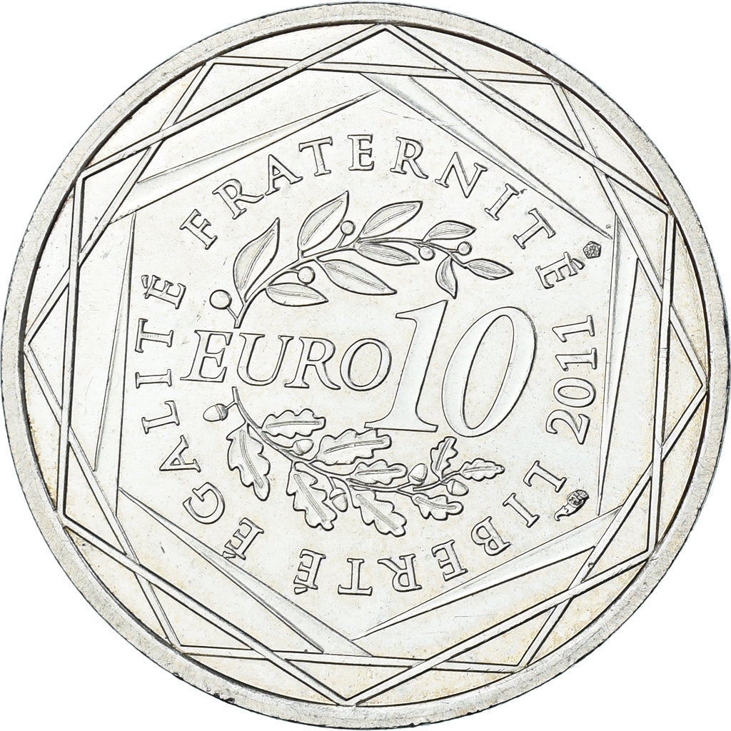 Francia, 10 Euro, 2011, Paris, Limousin, EBC+, Plata, KM:1742