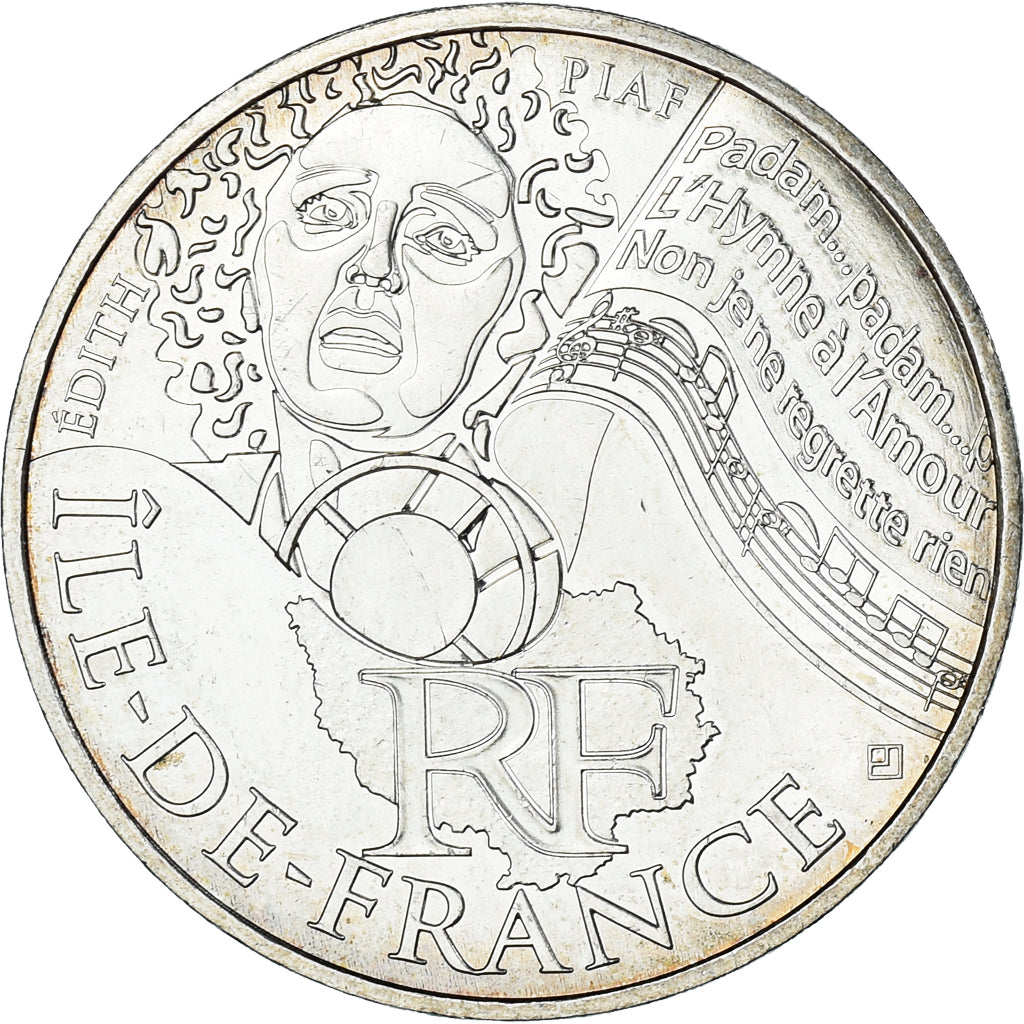 Francia, 10 Euro, 2012, Paris, Ile De France, EBC+, Plata, KM:1875