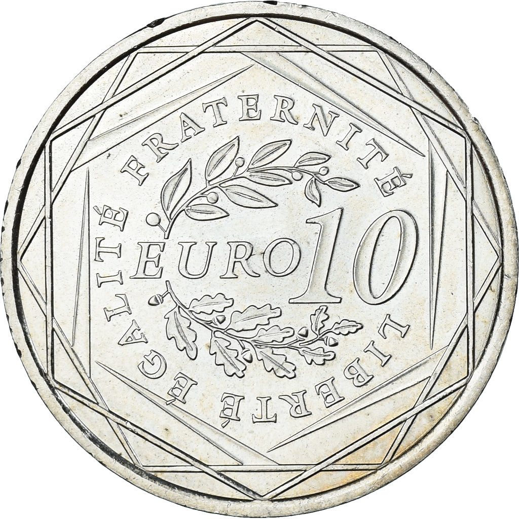 France, 10 Euro, 2009, Paris, Semeuse, MS(60-62), Silver, KM:1580