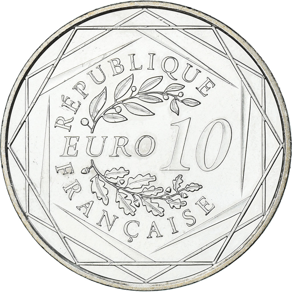 France, 10 Euro, 2012, Paris, Hercule, MS(60-62), Silver, KM:2073
