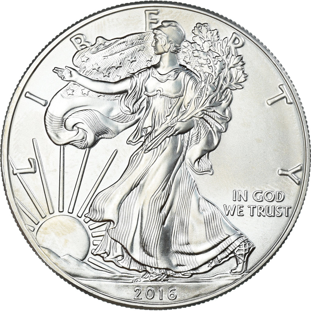 Moeda, Estados Unidos da América, Dollar, 2016, American Silver Eagle, MS(63)