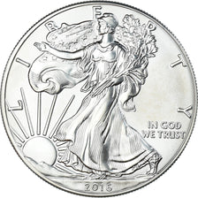 Coin, United States, Dollar, 2016, American Silver Eagle, MS(63), Silver