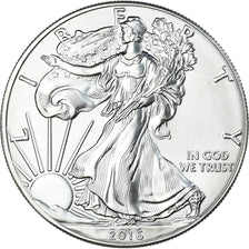 Coin, United States, Dollar, 2016, American Silver Eagle, MS(63), Silver