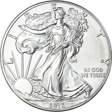 Coin, United States, Dollar, 2016, American Silver Eagle, MS(63), Silver