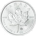 Moeda, Canadá, 5 Dollars, 2021, Maple Leaf, MS(63), Prata