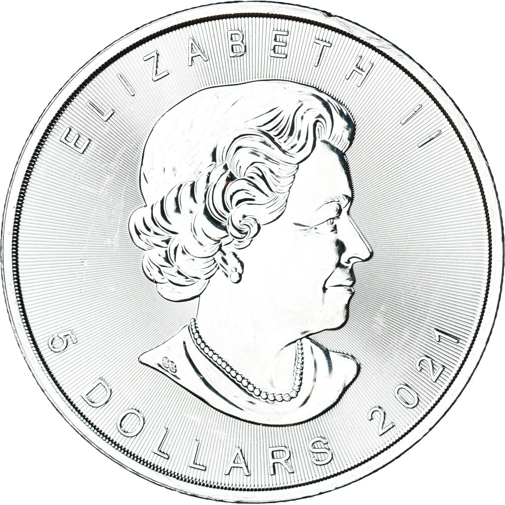 Moneda, Canadá, 5 Dollars, 2021, Maple Leaf, SC, Plata
