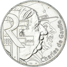 France, 10 Euro, 2020, Charles de Gaulle, TTB+, Argent